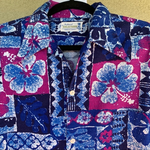 🌺 Vintage Hawaiian Wedding Honeymoon Set Dress Shirt - Picture 13 of 14
